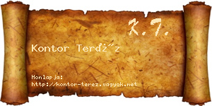Kontor Teréz névjegykártya